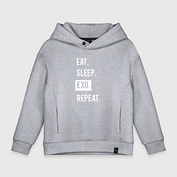 Детское худи оверсайз Eat Sleep EXO Repeat