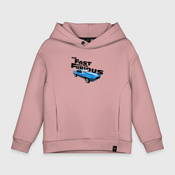 Толстовка оверсайз детская Chevrolet Camaro SS, цвет: пыльно-розовый