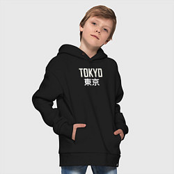 Толстовка оверсайз детская Japan - Tokyo, цвет: черный — фото 2