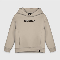 Детское худи оверсайз Omoda big black logo