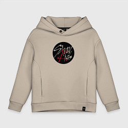 Толстовка оверсайз детская Stray Kids logo, цвет: миндальный