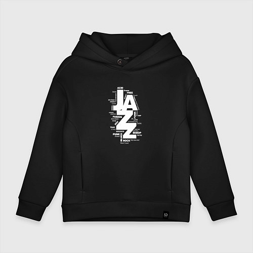 Детское худи оверсайз Jazz Styles BW1 / Черный – фото 1