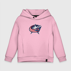 Детское худи оверсайз Columbus blue jackets - hockey team - emblem