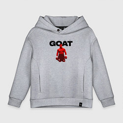 Толстовка оверсайз детская GOAT - Mike Tyson, цвет: меланж