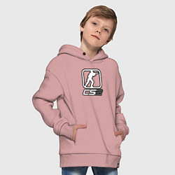 Толстовка оверсайз детская CS2 logo, цвет: пыльно-розовый — фото 2