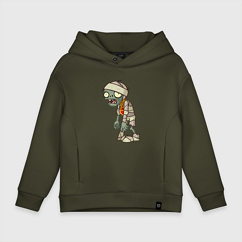 Детское худи оверсайз Зомби-мумия / Хаки – фото 1