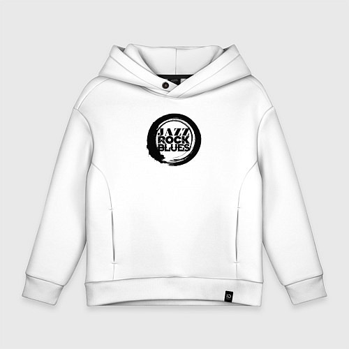 Детское худи оверсайз Jazz rock blues 1 / Белый – фото 1