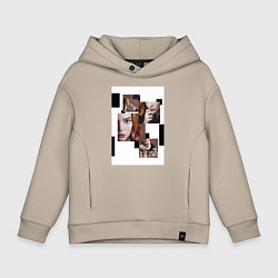 Толстовка оверсайз детская Ход королевы винтаж, цвет: миндальный