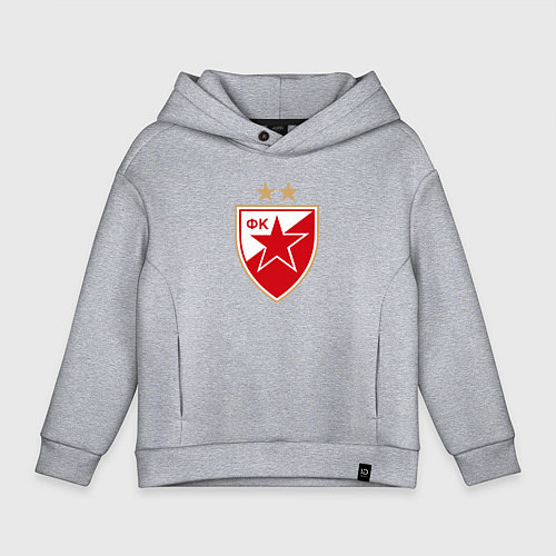 Детское худи оверсайз Црвена звезда сербия / Меланж – фото 1
