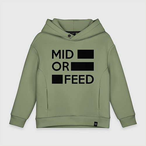 Детское худи оверсайз Mid or feed / Авокадо – фото 1