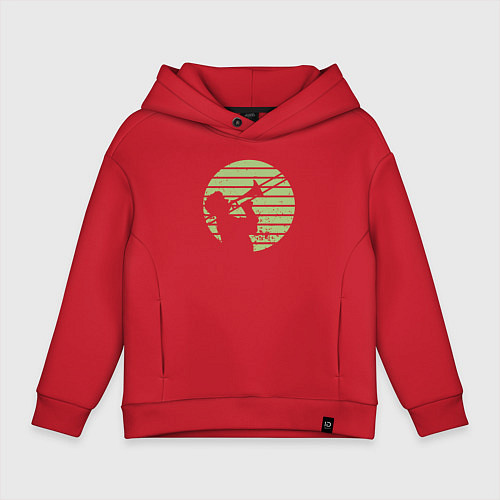 Детское худи оверсайз Джазовый трубач / Красный – фото 1