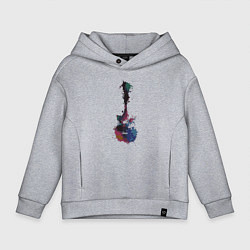 Толстовка оверсайз детская Guitar splash, цвет: меланж