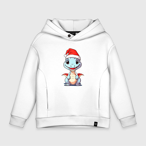 Детское худи оверсайз Дракон новый год / Белый – фото 1
