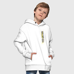 Толстовка оверсайз детская Имя Миляуша, цвет: белый — фото 2