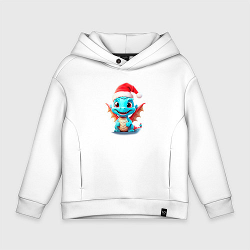 Детское худи оверсайз Милый дракошка / Белый – фото 1