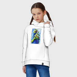 Толстовка оверсайз детская Pepe dad, цвет: белый — фото 2