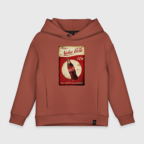 Детское худи оверсайз Nuka cola price / Кирпичный – фото 1