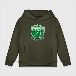Толстовка оверсайз детская Boston champions, цвет: хаки