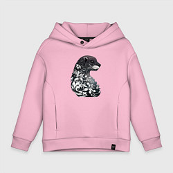 Детское худи оверсайз Цветочная выдра