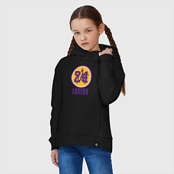 Толстовка оверсайз детская 24 Lakers, цвет: черный — фото 2