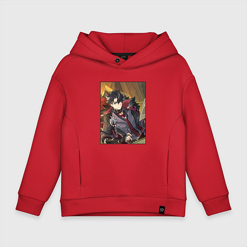 Детское худи оверсайз Ризли / Красный – фото 1