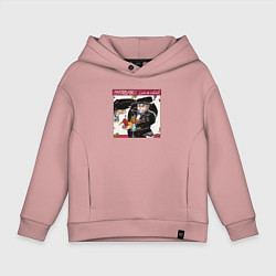 Толстовка оверсайз детская Camouflage - Love Is A Shield, цвет: пыльно-розовый