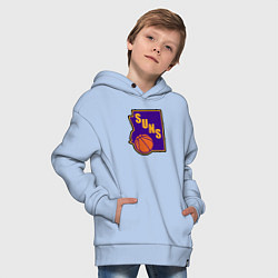Толстовка оверсайз детская Suns ball, цвет: мягкое небо — фото 2