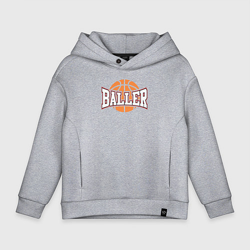 Детское худи оверсайз Baller style / Меланж – фото 1