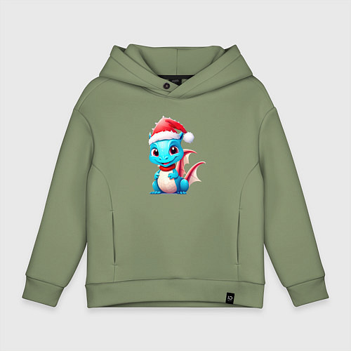 Детское худи оверсайз Драконишка 2024 / Авокадо – фото 1