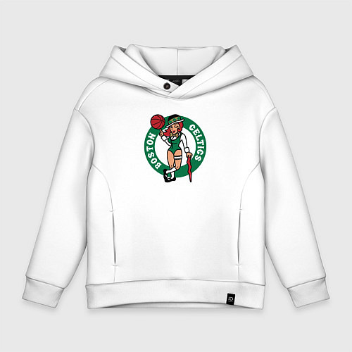 Детское худи оверсайз Boston Celtics girl / Белый – фото 1