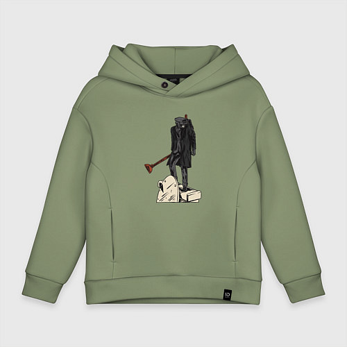 Детское худи оверсайз Камерамен победил скибиди туалет / Авокадо – фото 1