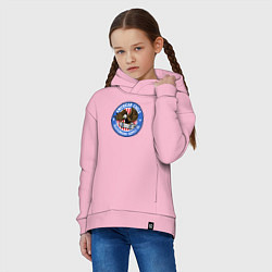 Толстовка оверсайз детская USA skate eagle, цвет: светло-розовый — фото 2