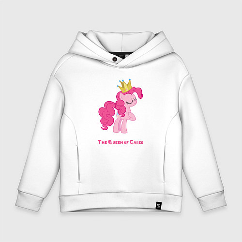Детское худи оверсайз Королева тортиков Пинки Пай / Белый – фото 1