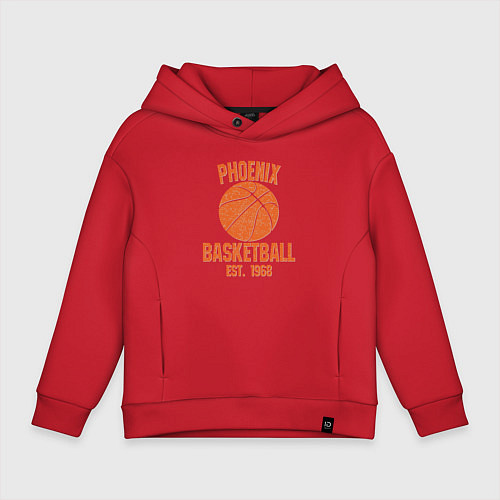 Детское худи оверсайз Phoenix basketball 1968 / Красный – фото 1