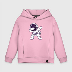 Толстовка оверсайз детская Космонавт dab, цвет: светло-розовый