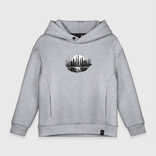Детское худи оверсайз Город Дубай / Меланж – фото 1
