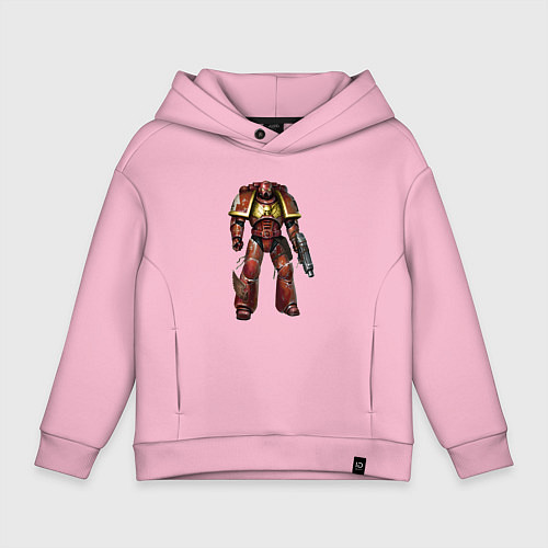 Детское худи оверсайз Астартес кровавый ангел / Светло-розовый – фото 1