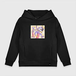 Толстовка оверсайз детская Джекс Удивительный цифровой цирк, цвет: черный