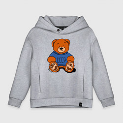 Толстовка оверсайз детская Плюшевый мишка из СССР, цвет: меланж
