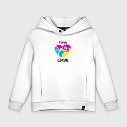 Детское худи оверсайз I love cmyk