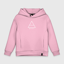 Толстовка оверсайз детская 30 Seconds to mars логотип треугольник, цвет: светло-розовый