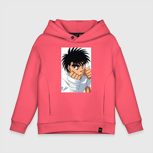 Детское худи оверсайз Иппо Боксер / Коралловый – фото 1