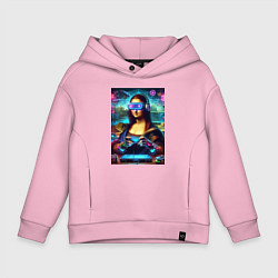Детское худи оверсайз Mona Lisa is an avid gamer - cyberpunk