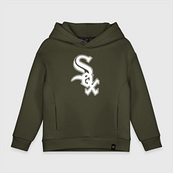 Толстовка оверсайз детская Chicago white sox - baseball, цвет: хаки