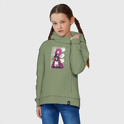 Толстовка оверсайз детская Aura the Guillotine - Frieren, цвет: авокадо — фото 2