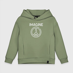 Детское худи оверсайз Imagine peace