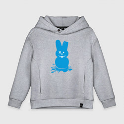 Толстовка оверсайз детская Blue bunny, цвет: меланж