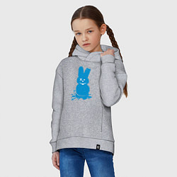 Толстовка оверсайз детская Blue bunny, цвет: меланж — фото 2