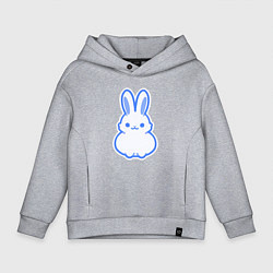 Толстовка оверсайз детская White bunny, цвет: меланж