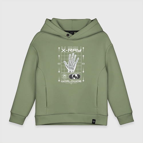 Детское худи оверсайз X-ray streetwear / Авокадо – фото 1